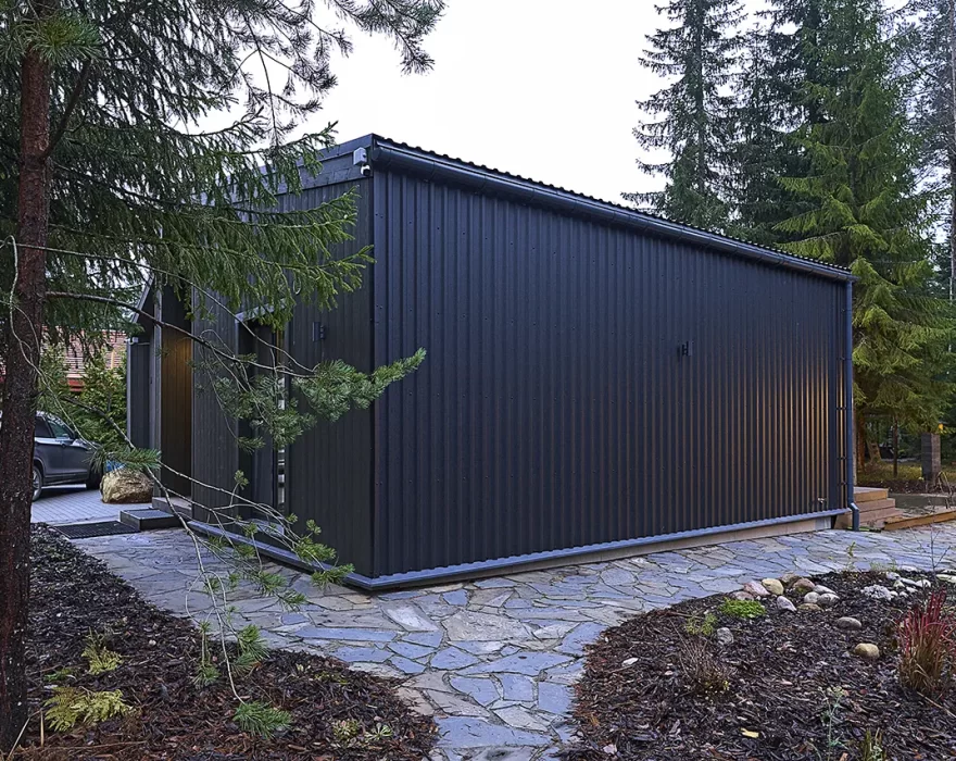 экстерьер углового барнхауса КД-520 в СНТ «Гармония»