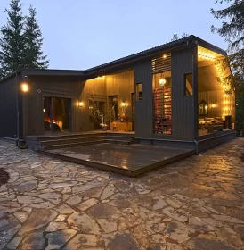 экстерьер углового барнхауса КД-520 в СНТ «Гармония»