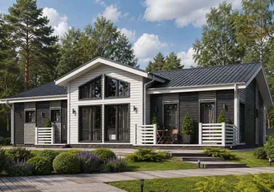 Проект каркасного дома КД-1160, 11,6 × 15 м, 149 м²