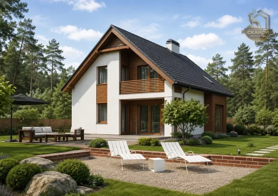 Проект каркасного дома КД-210, 13 × 15 м, 194,00 м²