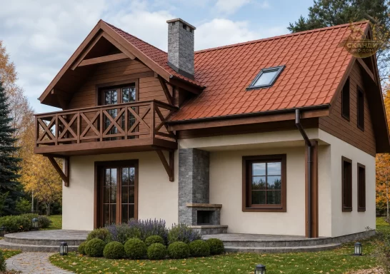 Проект каркасного дома КД-260, 8,2 × 9 м, 142,00 м²
