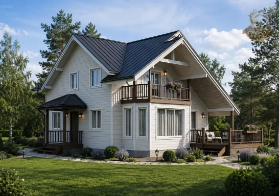 Проект каркасного дома КД-30, 12 × 14 м, 177,00 м²