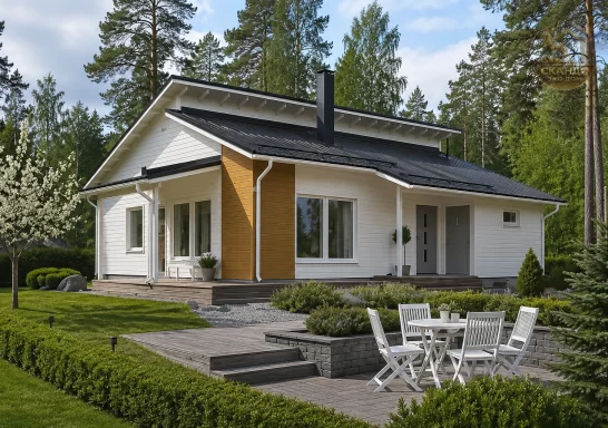 Проект каркасного дома КД-350, 11 × 12 м, 134,00 м²