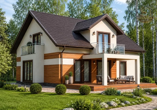 Проект каркасного дома КД-440, 9 × 11 м, 156,00 м²