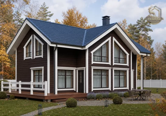 Проект каркасного дома КД-450, 9 × 13 м, 188,00 м²