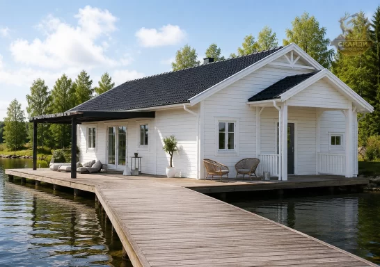 Проект каркасного дома КД-550, 9 × 15 м, 129,00 м²
