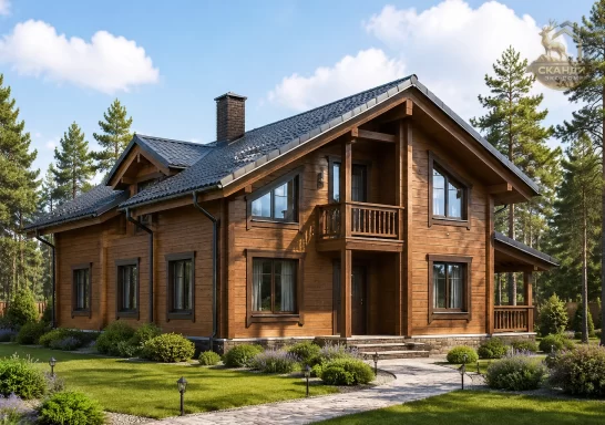Проект каркасного дома КД-60, 11.5 × 16.5 м, 275,00 м²