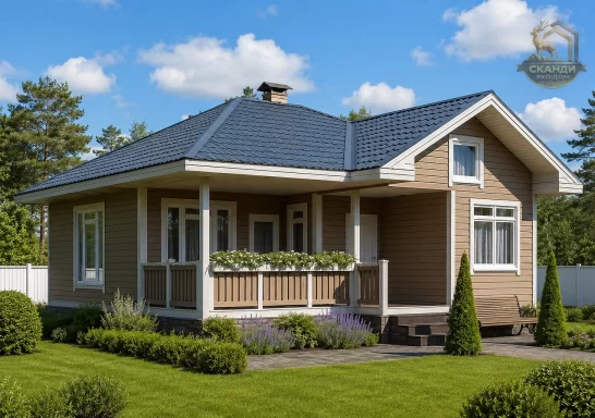 Проект каркасного дома КД-760, 8,7 × 9,7 м, 78,00 м²
