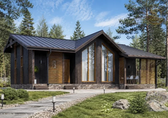 Проект каркасного дома КД-790, 9.5 × 13 м, 105 м²