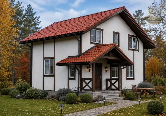 Проект каркасного дома КД-90, 10.5 × 9 м, 160,00 м²