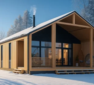 Одноэтажный барнхаус с террасой и высокими потолками КД-670 фото 4