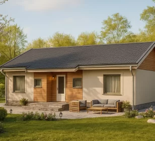 Одноэтажный дом с котельной и террасой КД-150 фото 1