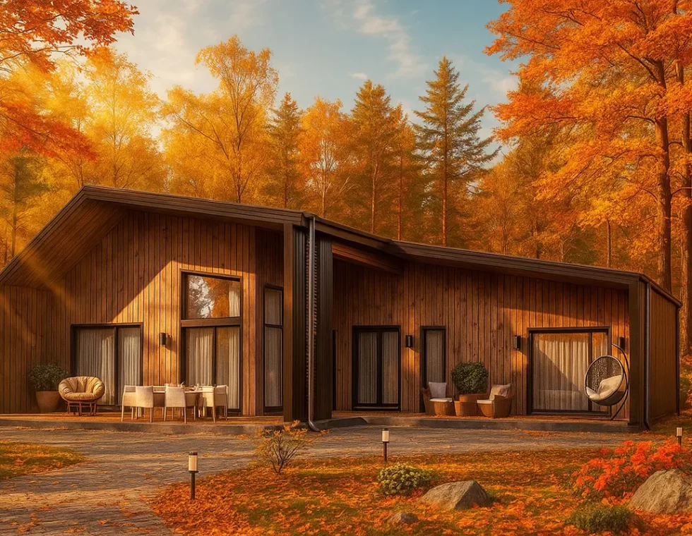 Одноэтажный каркасный барнхаус КД-520 фото 1