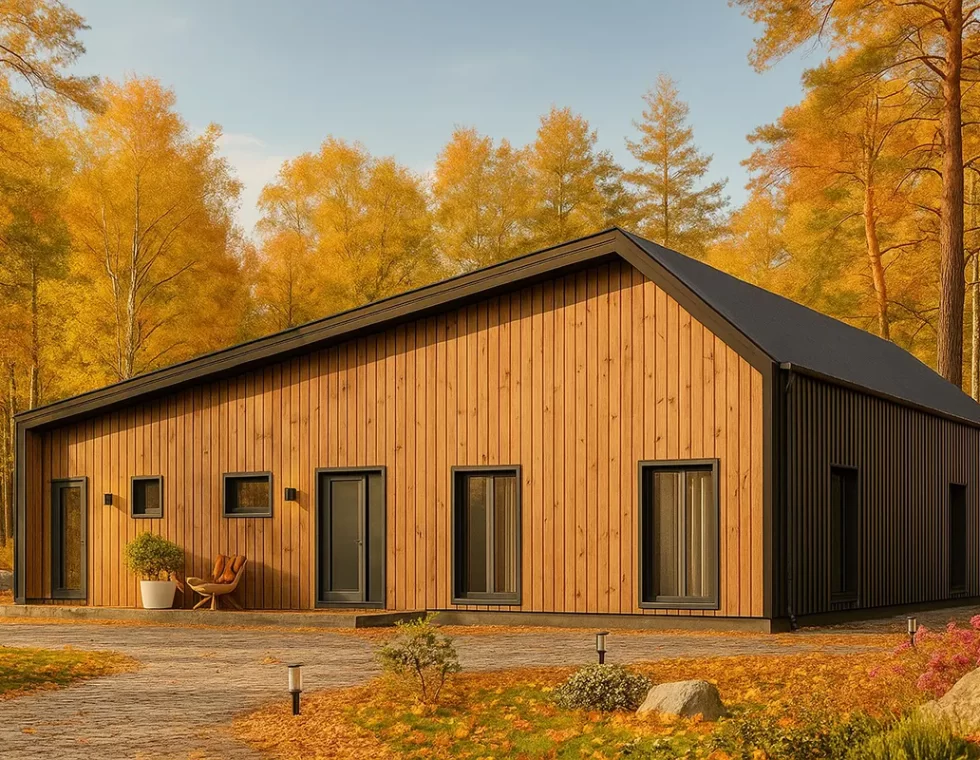 Одноэтажный каркасный барнхаус КД-520 фото 2