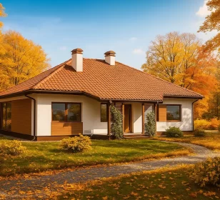 Одноэтажный каркасный дом с крытой террасой КД-240 фото 1