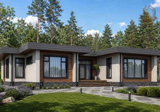 Проект каркасного дома КД-1020, 18 × 18,5 м, 241,00 м²
