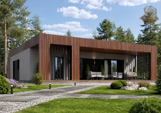 Проект каркасного дома КД-1110, 12,9 × 12,4 м, 170,00 м²