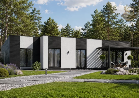 Проект каркасного дома КД-1130, 12,3 × 15,7 м, 146,00 м²