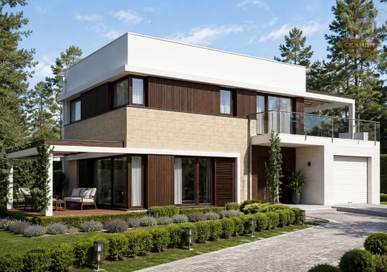 Проект каркасного дома КД-660, 9 × 17 м, 198,00 м²