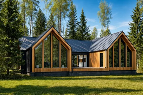 Построенный каркасный дом КД-1040 в «Агалатово», 164 м²