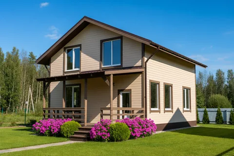 Построенный каркасный дом КД-ИП в «Чикино», 130 м²
