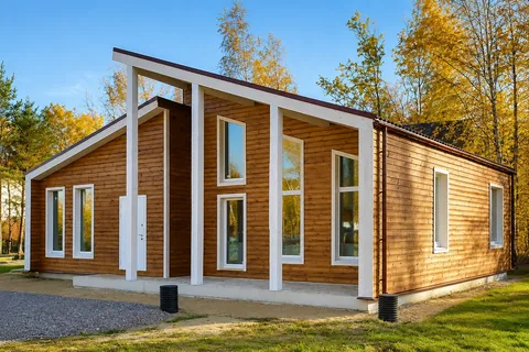 Построенный каркасный дом КД-ИП в «Гарболово», 123 м²