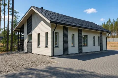 Построенный каркасный дом КД-790 в «Полянское», 105 м²