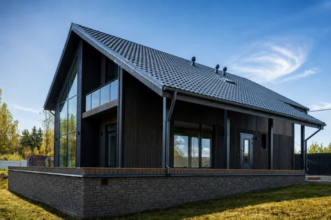 Построенный каркасный дом КД-650 в г. Луга, 236 м²