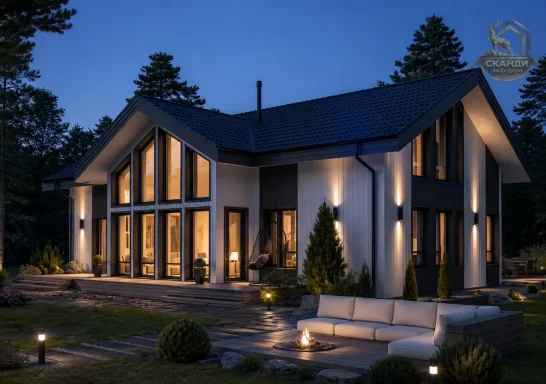 Проект каркасного дома КД-1050, 14,3 × 16,2 м, 286 м²