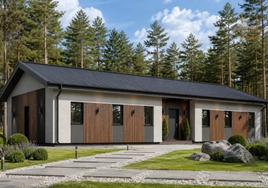 Проект каркасного дома КД-1210, 8,5 × 18 м, 138 м²