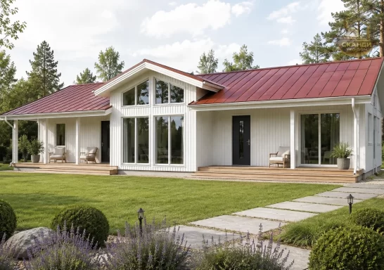 Проект каркасного дома КД-1560, 8,8 × 15,3 м, 130,20 м²