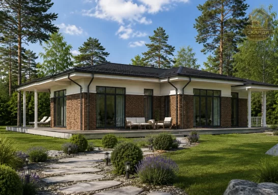 Проект каркасного дома КД-1590, 8,8 × 15,3 м, 276,70 м²