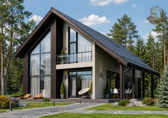 Проект каркасного дома КД-650, 11.95 × 15.2 м, 236 м²