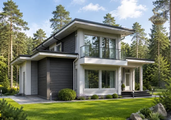Проект каркасного дома КД-740, 13 × 13 м, 169,00 м²