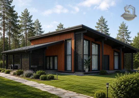 Проект каркасного дома КД-810, 12,5 × 13,5 м, 157,00 м²
