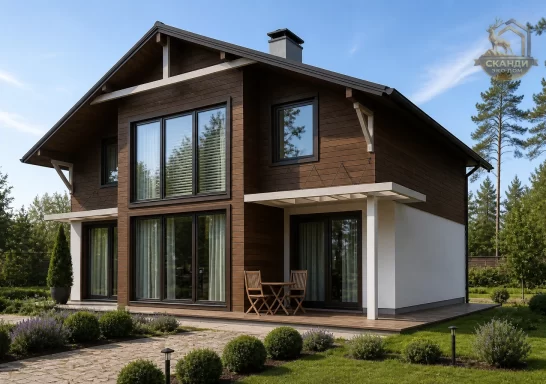Проект каркасного дома КД-840, 9 × 9,5 м, 165,00 м²