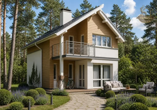 Проект каркасного дома КД-890, 7 × 14 м, 173,00 м²