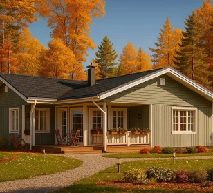 Стильный, уютный и функциональный одноэтажный каркасный дом КД-920 фото